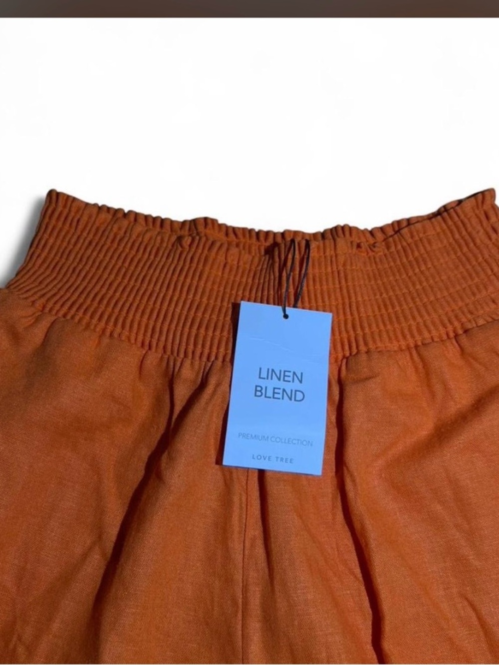 NWT Love Tree Linen Blend Pull On Pants Womens Size M Boho Chic Beach Flowy